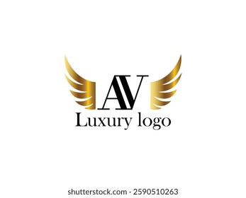 Letter luxury logo design vector