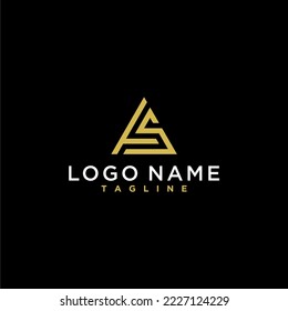 diseño de logotipo de monograma de lujo de carta
