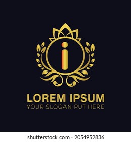 I letter luxury and monogram template vector