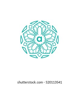 a letter luxury ornate monogram . Vector illustration. Vector logo with decorative calligraphic borders (icon, sign, symbol, emblem,)