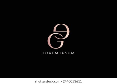 eg letter luxury typo logo design, ge modern typo, beauty company logo design