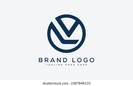 diseño de la plantilla vectorial del logotipo LV de letra para la marca.