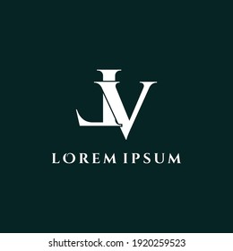 Letter LV luxury logo design vector