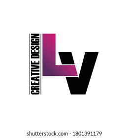 Letter LV modern monogram logo design vector