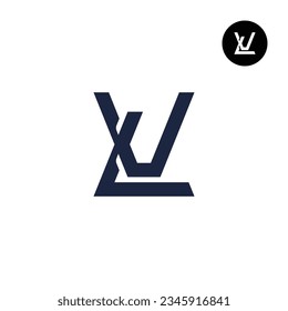 Diseño de logotipo de monograma LV VL Único Moderno
