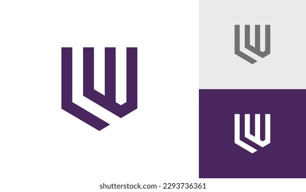 Letter LW initial monogram emblem logo design vector