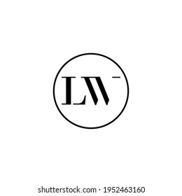 Letter LW initial monogram logo design, wedding, fashion, make up logo template