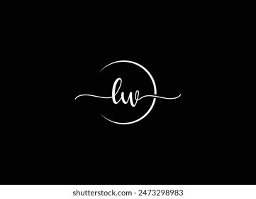 Letter LW initial monogram  logo design . creative logo