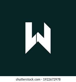 Letra LW diseño simple de logotipo vectorial