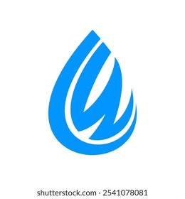Letra LW Ícone de gota de água símbolo logotipo design