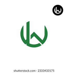 Letter LW WL Circle Bold logo design