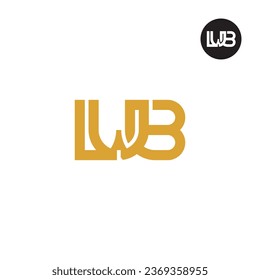 Diseño de logotipo de monograma LWB para carta