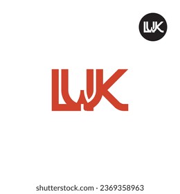 Diseño de logotipo de monograma LWK