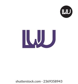 Diseño de logotipo de monograma LWU