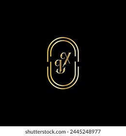 Letter LX logo design template with simple and unique