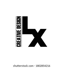 Letter LX simple modern logo design