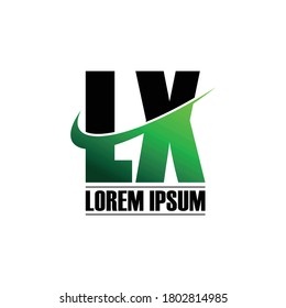 Letter LX simple monogram logo design vector