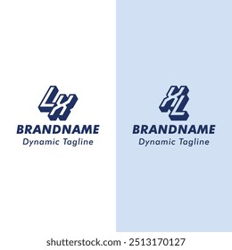 Letter LX und XL 3D Monogramm Logo, geeignet für Unternehmen mit XL oder LX Initialen