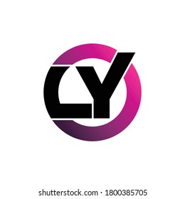 Letter Ly Circle Logo Design Vector Stock Vector (Royalty Free ...