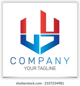 letter LY initial hexagon logo icon premium elegant template vector eps 10