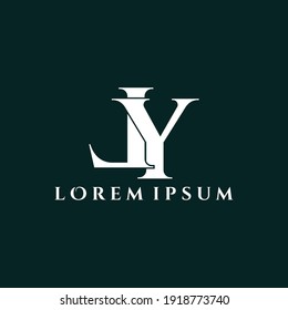 Letter LY luxury logo design vector