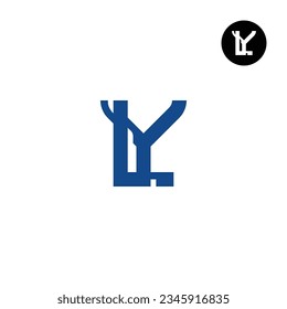 Diseño de logotipo de monograma L.A.L. de carta