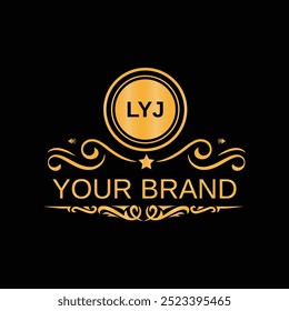 Letra LYJ diseño de logotipo único para la conciencia de marca