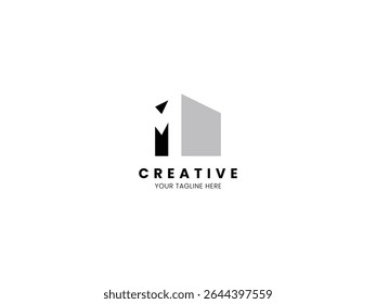 Letter M 3D Gebäude Logo für Ihre Marke