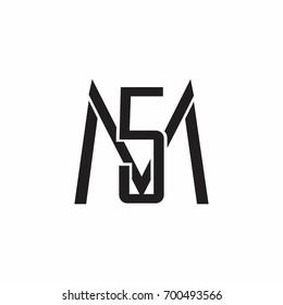 letter m 5 logo vector