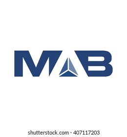 letter M, A, and B logo vector.