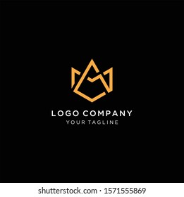Letter M and A, touch the crown of the design, Idea logo design inspiration