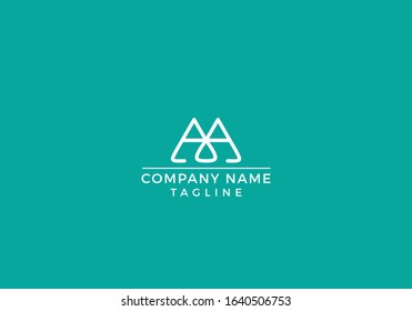 Letter M AA logo abstract icon minimal unique graphic design in vector editable file.