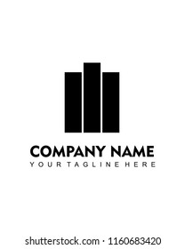 Letter M abstract building logo template vector