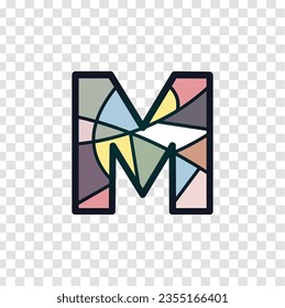 
Letter M abstract colorful logo