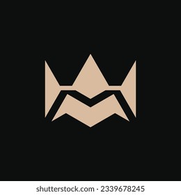 letter M abstract crown logo