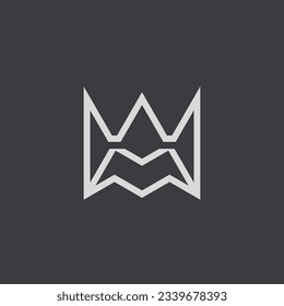 letter M abstract crown logo