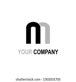 letter m abstract logo