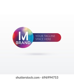 letter M abstract logo concept design