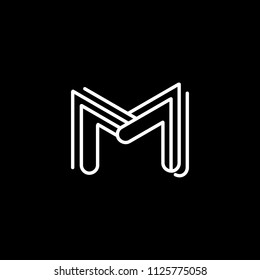 Letter M abstract logo design