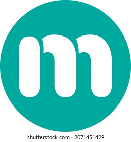 Letter m abstract logo design, template no background