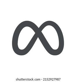 Letter M abstract logo design infinity shape vector illustration isolated on white background, vector illustration. EPS 10