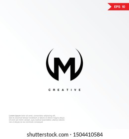 Letter M abstract logo icon design template elements