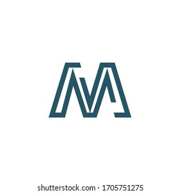 Plantilla de diseño de icono de logotipo abstracto de letra M