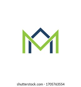 Design-Vorlage für abstraktes Logo Buchstabe M