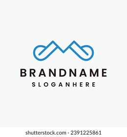 Letter m abstract logo icon design template vector illustration