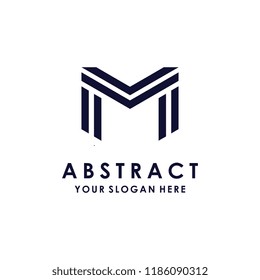 letter m abstract logo template