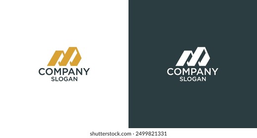 Letra M Diseño de Vector de logotipo de monograma abstracto