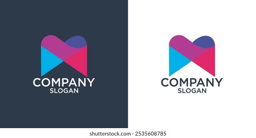 letter m abstract monogram logo design vector