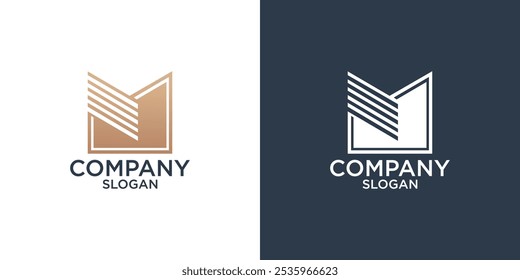 letter m abstract monogram logo design vector