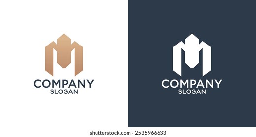 letter m abstract monogram logo design vector